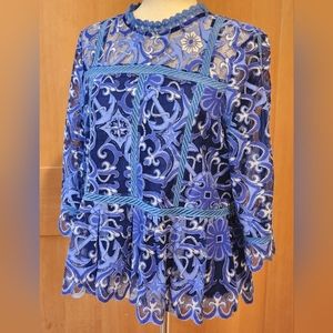 Anthropologie HD in Paris blouse top US 10 M/L